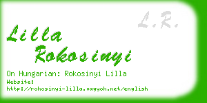 lilla rokosinyi business card
